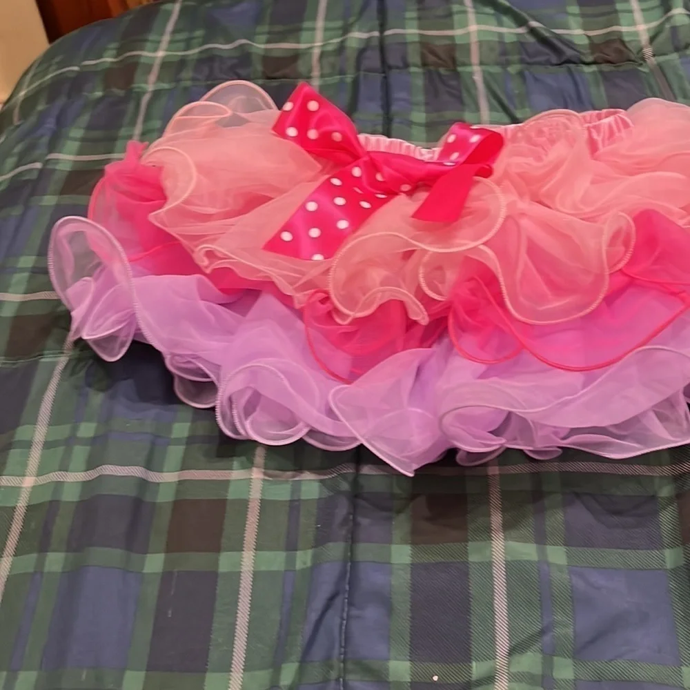 Kirei Sui Girls Princess Tutu w/tank top with a 4 and colorful hair clip' NEW